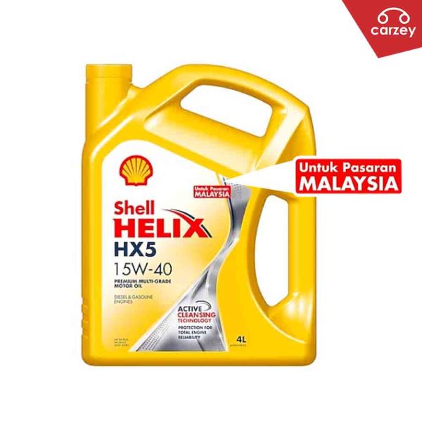 Shell Helix HX5 Mineral Engine Oil 15W40 [4 Litres] UNTUK PASARAN MALAYSIA