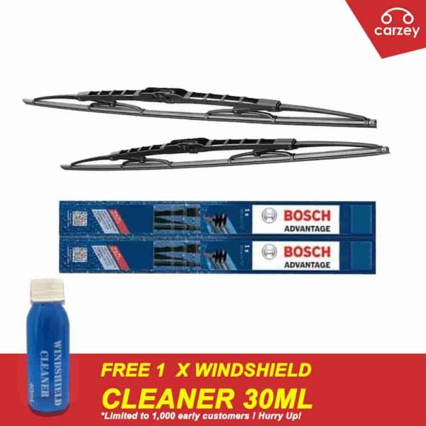 Bosch Advantage Wiper Blade Set 20″/17″ For Proton Wira ( 1993 – 2007 ) + FREE GIFT [BA2017]
