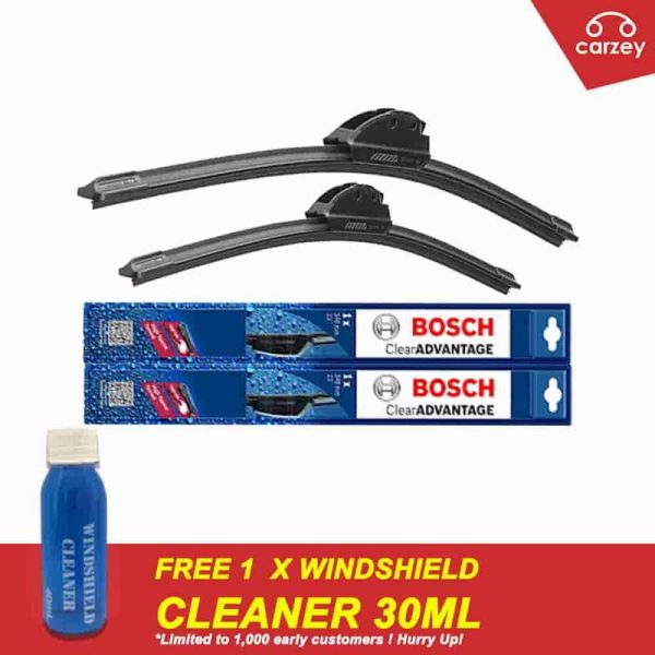 Bosch Clear Advantage Wiper Blade Set 24″/16 For Proton Exora (2012 – 2019) + FREE GIFT [BCA24]