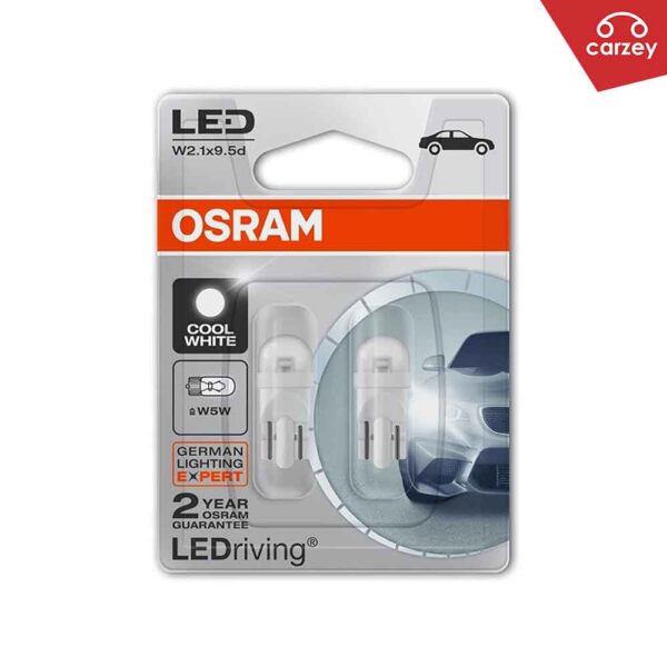 Osram T10 LED Bulb – Cool White (12V/6000K) 2780CW (2 Unit)