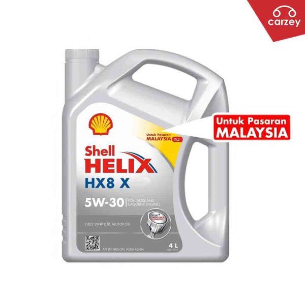 Shell Helix HX8 X Engine Oil Fully Synthetic 5W30 [4 Litres] UNTUK PASARAN MALAYSIA