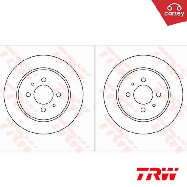 TRW Rear Disc Rotor Set For Proton Wira , Satria 1.6 , 1.8 , Putra [ DF7236 ] 2pcs