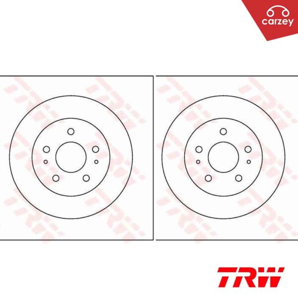 TRW Front Disc Rotor Set For Perodua Kembara [ DF7380 ] 2pcs