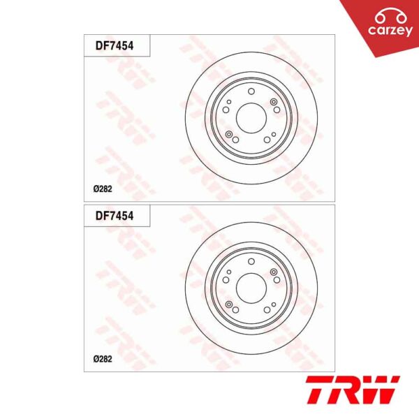 TRW Rear Disc Rotor Set For Proton Perdana 2013-2019 [ DF7454 ] 2pcs