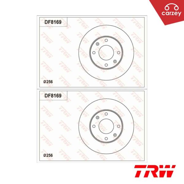 TRW Front Disc Rotor Set For Proton Iriz , Persona VVT [ DF8169 ] 2pcs
