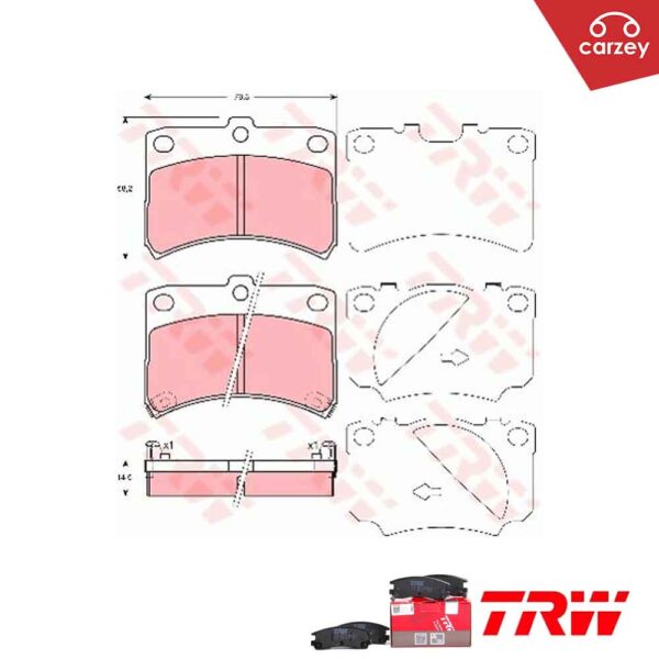 TRW ATEC Front Brake Pad Set For Perodua Kelisa , Kenari [ GDB3219 ]