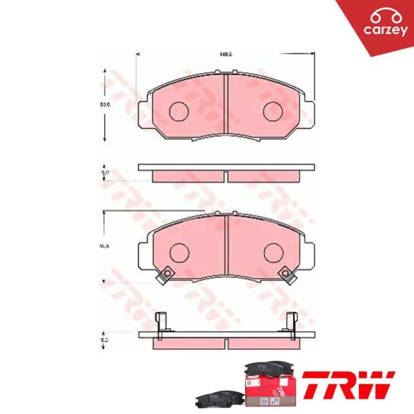 TRW ATEC Front Brake Pad Set For Proton Perdana 2013 – 2019 [ GDB7634 ]