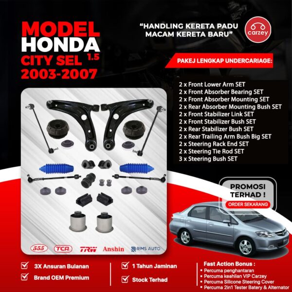 [COMBO DEAL] HONDA CITY SEL RESTORATION SUSPENSION PACKAGE SET 21 IN 1 + FREEGIFT + BONUS
