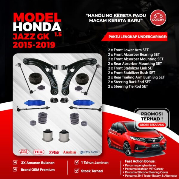 [COMBO DEAL] HONDA JAZZ GK RESTORATION SUSPENSION PACKAGE SET 18 IN 1 + FREEGIFT + BONUS