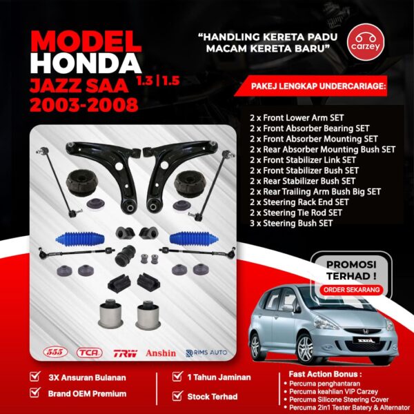 [COMBO DEAL] HONDA JAZZ SAA RESTORATION SUSPENSION PACKAGE SET 21 IN 1 + FREEGIFT + BONUS