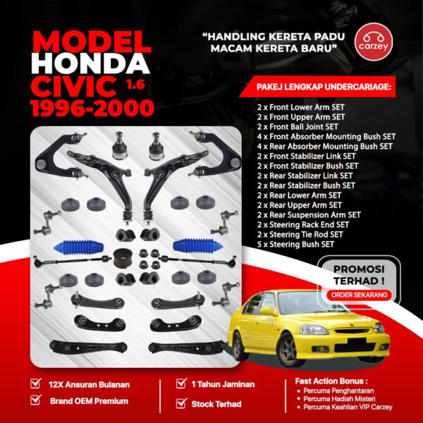 [COMBO DEAL] HONDA CIVIC SO4 RESTORATION SUSPENSION PACKAGE SET 37 IN 1 + FREEGIFT + BONUS