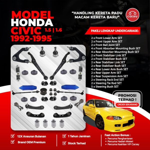 [COMBO DEAL] HONDA CIVIC SR4 RESTORATION SUSPENSION PACKAGE SET 39 IN 1 + FREEGIFT + BONUS