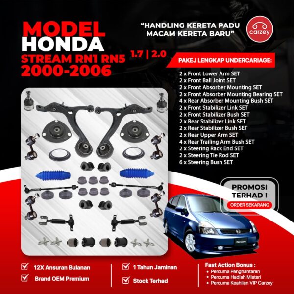 [COMBO DEAL] HONDA STREAM RN1 RN5 RESTORATION SUSPENSION PACKAGE SET 36 IN 1 + FREEGIFT + BONUS