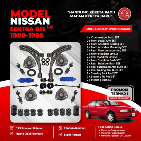 [COMBO DEAL] NISSAN SENTRA B13 RESTORATION SUSPENSION PACKAGE SET 36 IN 1 + FREEGIFT + BONUS