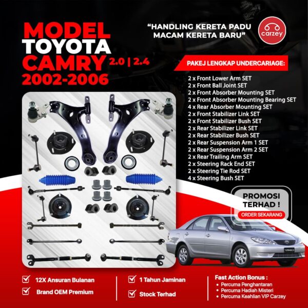 [COMBO DEAL] TOYOTA CAMRY ACV30 ACV31 RESTORATION SUSPENSION PACKAGE SET 34 IN 1 + FREEGIFT + BONUS