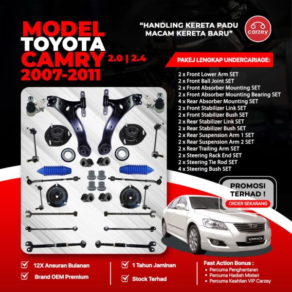 [COMBO DEAL] TOYOTA CAMRY ACV40 ACV41 RESTORATION SUSPENSION PACKAGE SET 34 IN 1 + FREEGIFT + BONUS