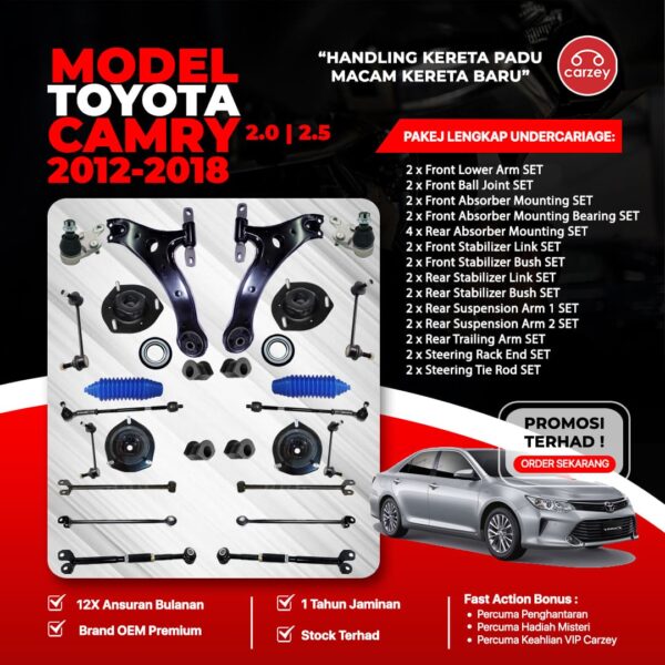 [COMBO DEAL] TOYOTA CAMRY ACV51 ASV51 ASV50 AVV50 RESTORATION SUSPENSION PACKAGE SET 30 IN 1 + FREEGIFT + BONUS