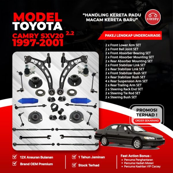 [COMBO DEAL] TOYOTA CAMRY SXV20 RESTORATION SUSPENSION PACKAGE SET 30 IN 1 + FREEGIFT + BONUS