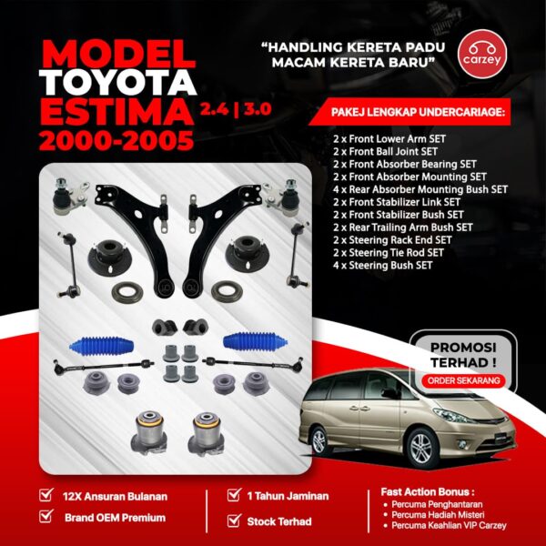 [COMBO DEAL] TOYOTA ESTIMA ACR30 ACR40 MCR30 MCR40 RESTORATION SUSPENSION PACKAGE SET 26 IN 1 + FREEGIFT + BONUS