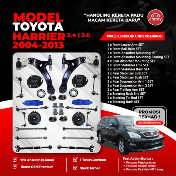 [COMBO DEAL] TOYOTA HARRIER ACU30 ACU35 MCU30 MCU35 GSU30 GSU35 RESTORATION SUSPENSION PACKAGE SET 26 IN 1 + FREEGIFT + BONUS