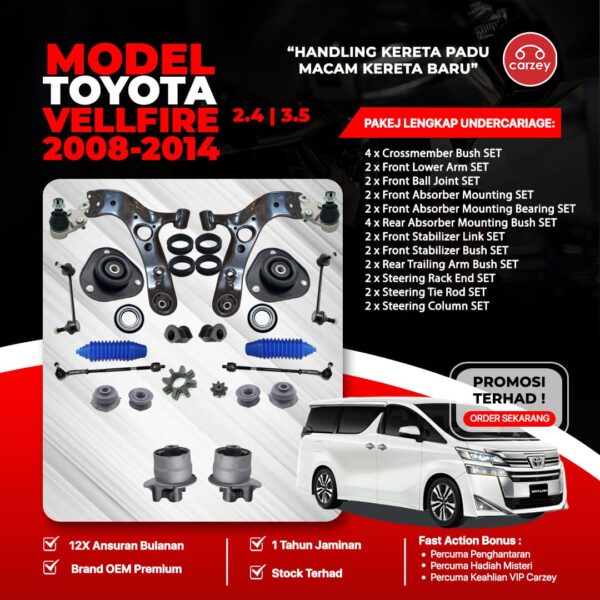 [COMBO DEAL] TOYOTA VELLFIRE ANH20 ANH25 ATH20 GGH20 GGH25 RESTORATION SUSPENSION PACKAGE SET 28 IN 1 + FREEGIFT + BONUS